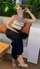 Camiseta sin mangas con corsé