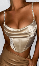 Ärmelloses Tanktop mit Korsett