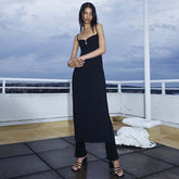 Strappy Sleeveless Plain Midi Bandage Dress SJ031801