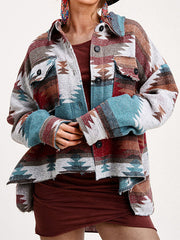 Cárdigan de manga larga con estampado geométrico