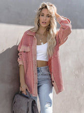 Abrigo de manga larga de una sola fila con solapa