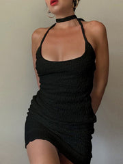 Vestido halter sencillo