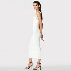 Vestido midi de malla sin mangas con tirantes SW6568