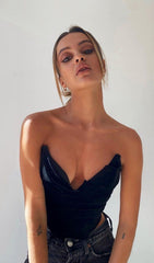 Samtkorsett mit Stahlgabeln