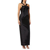 Ärmelloses Maxi-Bodycon-Kleid mit Riemchen und Schleife WN1144