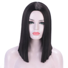 Short straight BoBo head dyed gradient wig