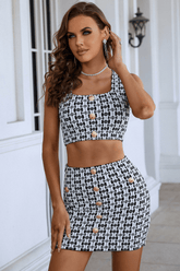 Vestido de vendaje de dos piezas Madeline