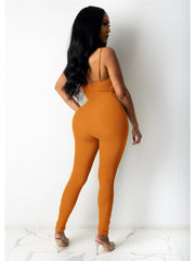 Mono de bondage con tirantes