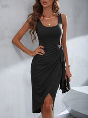 Vestido lencero con dobladillo