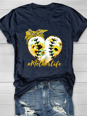 Baseball-T-Shirt mit Motherlife-Print