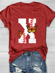 Camiseta de manga corta de béisbol con K al revés y anotador de ponches