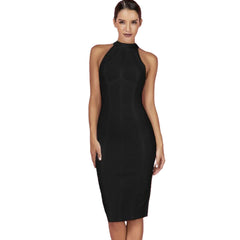 Vestido Bandage sin mangas con cuello redondo PPHK039