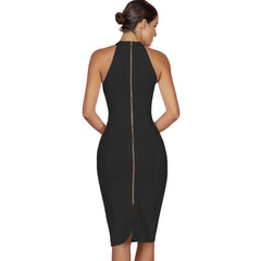 Vestido Bandage sin mangas con cuello redondo PPHK039