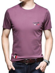 Cuello redondo caballero manga corta