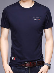 Cuello redondo caballero manga corta