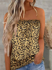 Smocked Strapless Bandeau Tank