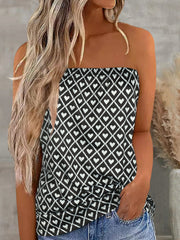 Smocked Strapless Bandeau Tank