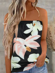 Smocked Strapless Bandeau Tank