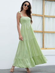 Vestido casual con top de tubo sin tirantes