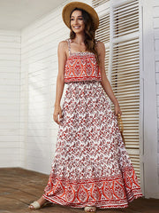 Vestido con estampado halter