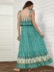 Vestido con estampado halter