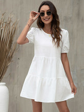 A-line Skirt Puff Sleeve European Dress