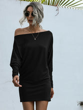 Vestido de color liso con cintura media y paquete de cadera