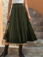 Falda plisada informal de corte A