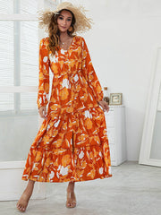 Vestido estampado con aberturas irregulares