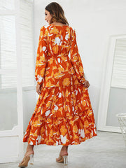 Vestido estampado con aberturas irregulares