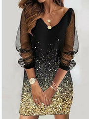 Vestido de mujer de malla transparente