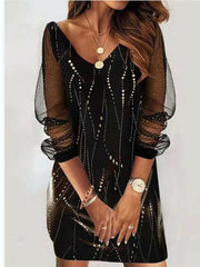 Vestido de mujer de malla transparente