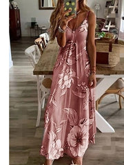 Vestido lencero ajustado largo