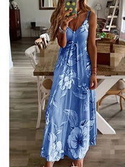 Vestido lencero ajustado largo