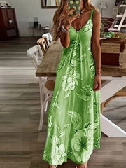 Vestido lencero ajustado largo