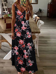 Vestido lencero ajustado largo