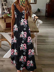 Vestido lencero ajustado largo