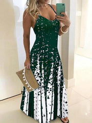 Vestido floral con tirantes y escote en V