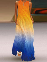 Vestido oversize con cuello en V estampado