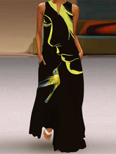 Vestido oversize con cuello en V estampado