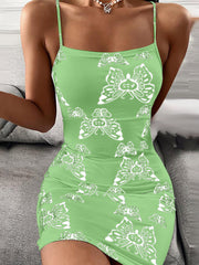 Vestido lencero sexy con estampado ajustado