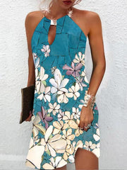 Metallisches Neckholder-Waldkleid