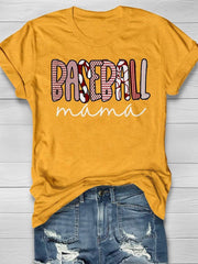Camiseta de manga corta con estampado de Baseball Mama