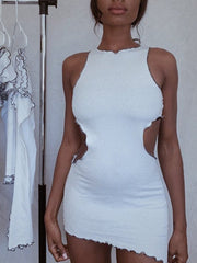 Sleeveless Waist Cut-out Bodycon Dresses