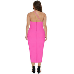 Ärmelloses Midi-Bandagekleid in Übergröße DPHK054