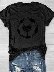 Bedrucktes Kurzarm-T-Shirt „Soccer Basics“