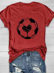 Bedrucktes Kurzarm-T-Shirt „Soccer Basics“