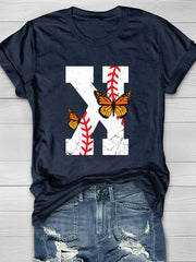 Camiseta de manga corta de béisbol con K al revés y anotador de ponches