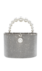 Sliver Pearl Luggage Handbag