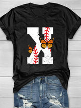 Camiseta de manga corta de béisbol con K al revés y anotador de ponches